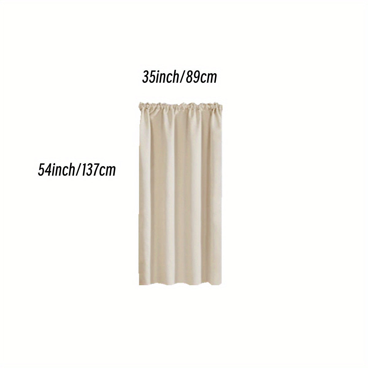 Heat & Sound Insulating Polyester Rod Pocket Curtain for Bedroom & Balcony