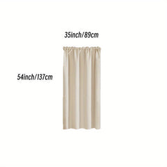 Heat & Sound Insulating Polyester Rod Pocket Curtain for Bedroom & Balcony