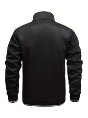 Men's Zip Up Jacket & Pants Set, Stylish 2pcs
