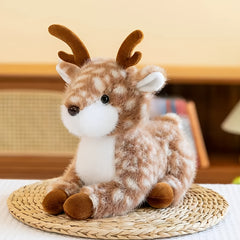 Realistic Deer Plush Toy with Antlers - Perfect Gift for Birthdays & Chris