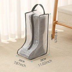 Transparent PVC Mesh Shoe Storage Bag with Zipper for Shoes and Boots