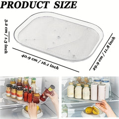 Square Lazy Susan Organizer for Refrigerator Turntable - Condiment Storage Rack