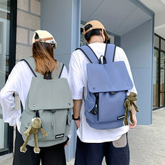 Casual Flap Backpack Drawstring School Bag Nylon Outdoor Travel Daypack