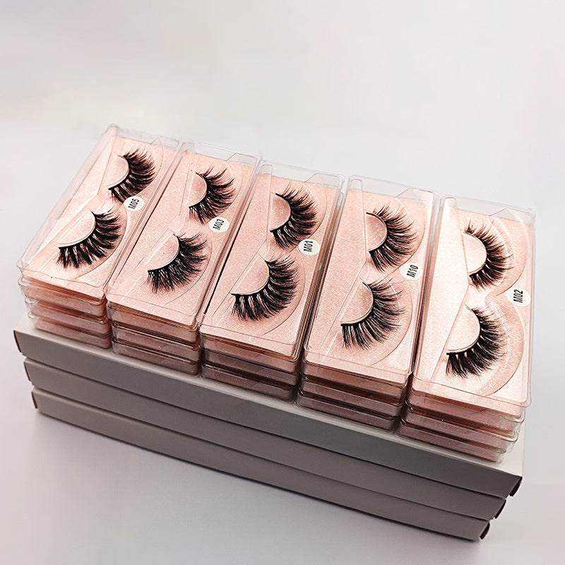 20 Pairs Fluffy 3D Mink Lashes False Eyelashes with Storage Box