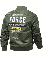 Men's Slim Fit Zip Up Jacket Windproof Motorcycle Jacket