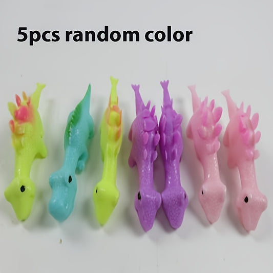 Mini Dinosaur Finger Slingshot Toys - Colorful Prank Fun for Classmates
