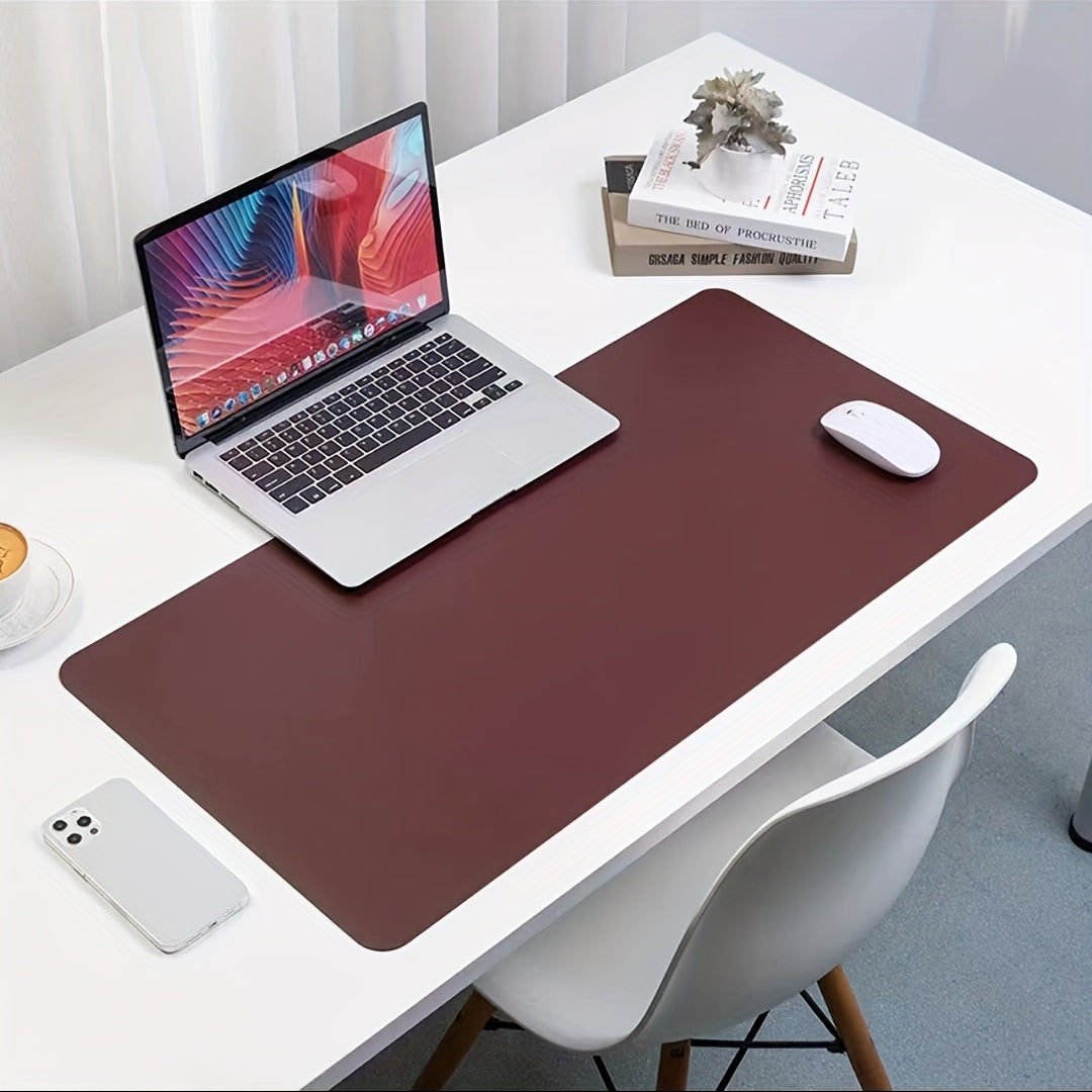 Multifunctional Leather Desk Pad Cover Mouse Pad Non Slip PU Leather
