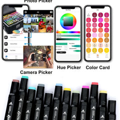 168 Dual Tip Art Markers Set with Blender Marker