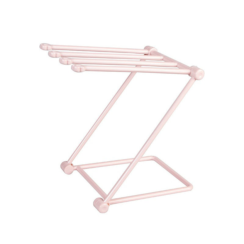 Desktop Towel And Cup Hanger Foldable Shelf