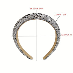 Glitter Headband Rhinestone Hair Band Wide Head Hoop Women Girls Accessories