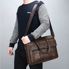 Men's Handbag Shoulder Bag Retro Office Bag Briefcase