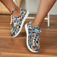 Women's Canvas Slip-On Low Top Shoes Casual Walking Loafers