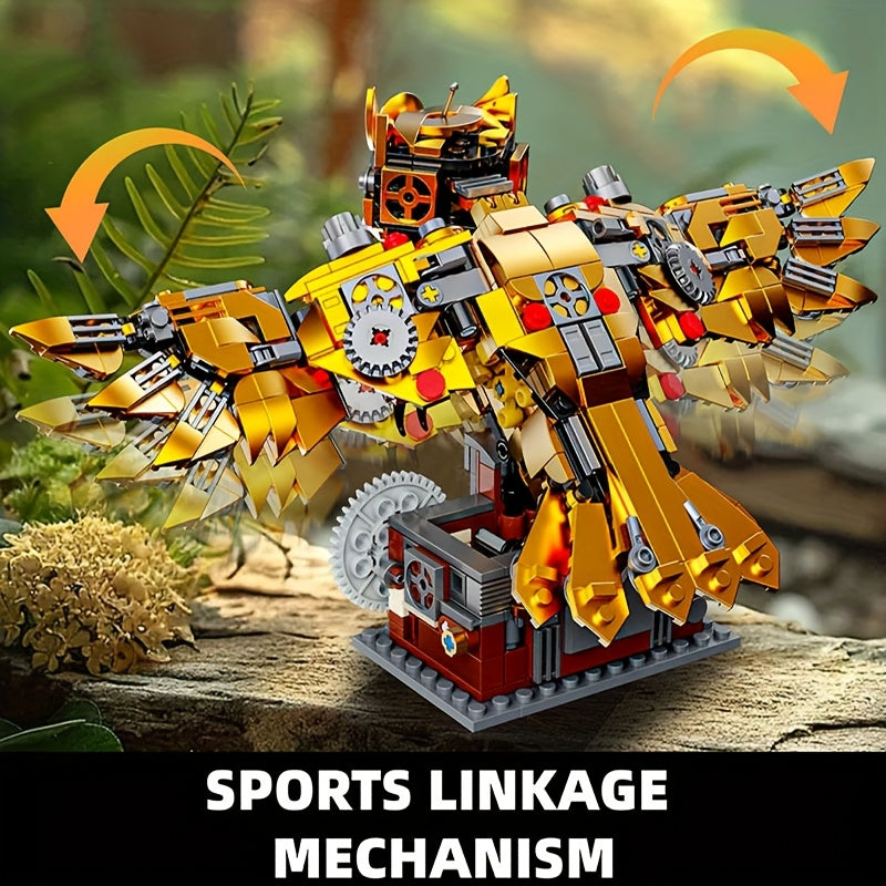 606pcs Owl Building Blocks Toy Mechanical Turnable Puzzle ABS Set