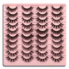 20 Pairs Natural Look Cat Eye Lashes 3D Light Volume Fluffy Eyelash Extension