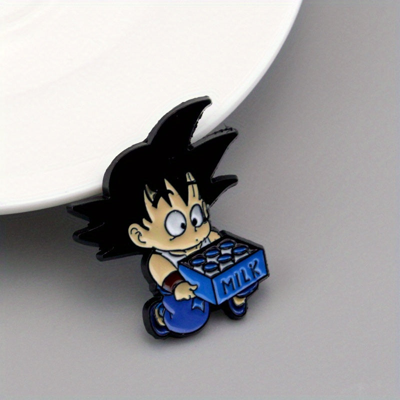 Creative Milk Pin Brooch for Men