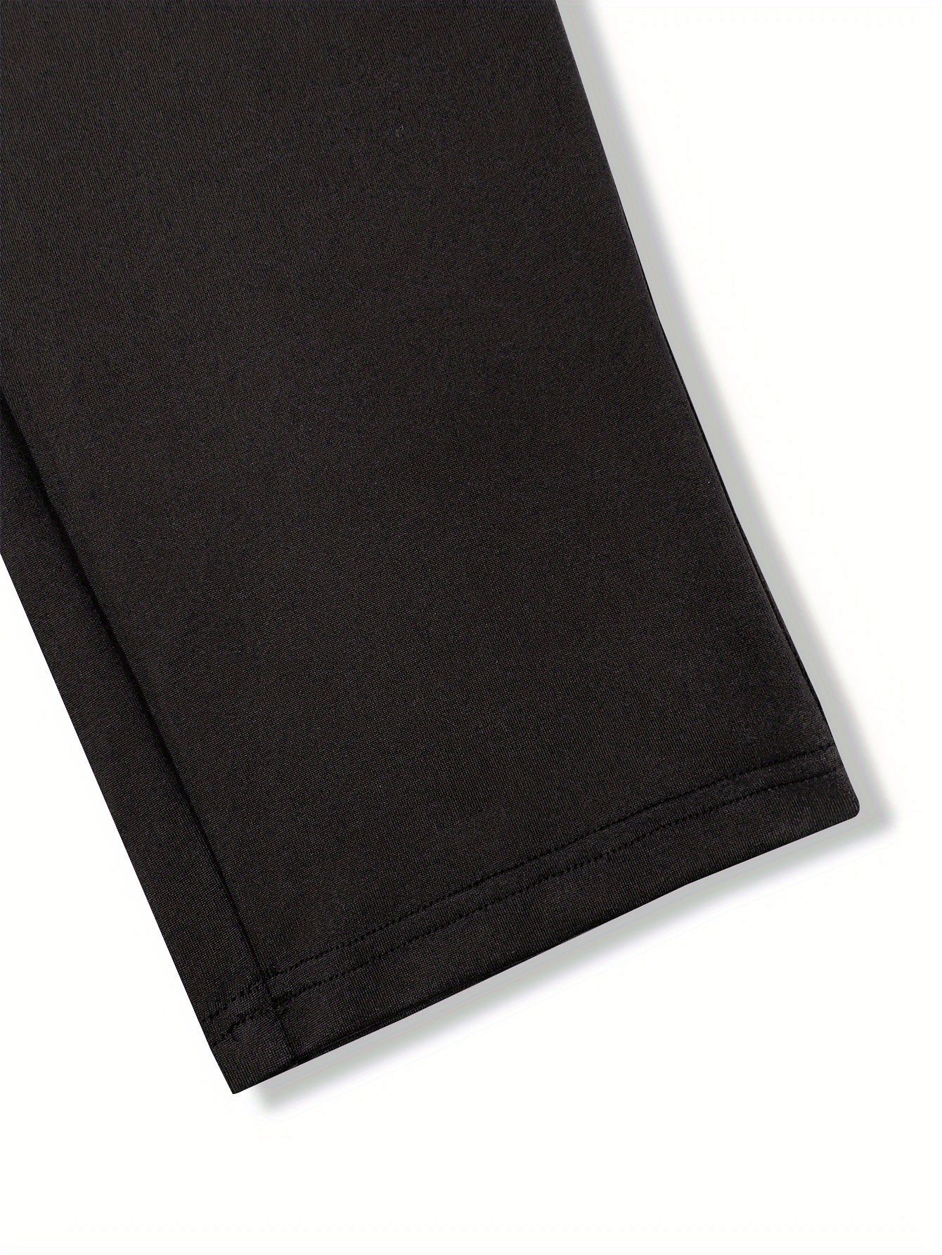  Solid Cross Waist High Rise Tapered Leg Trousers