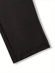  Solid Cross Waist High Rise Tapered Leg Trousers