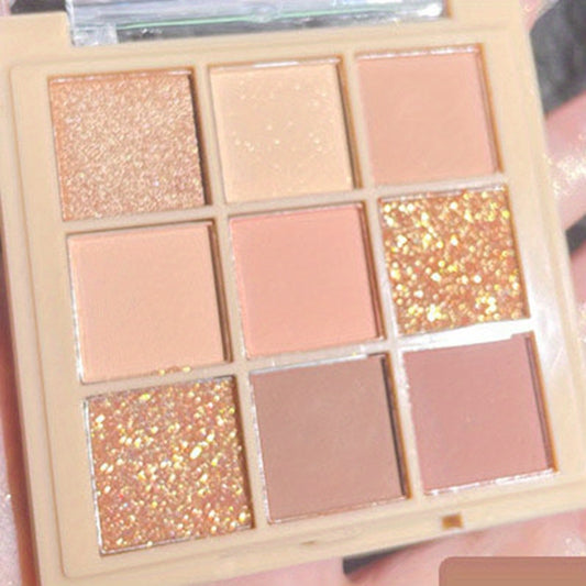 Earth Tone Eyeshadow Palette Glitter Matte Powder Long Lasting Eye Makeup