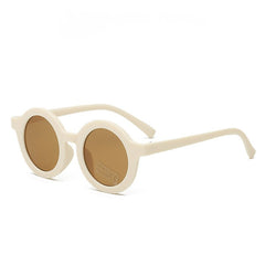 Boys Casual Round Frame Sunglasses UV Protection Glasses