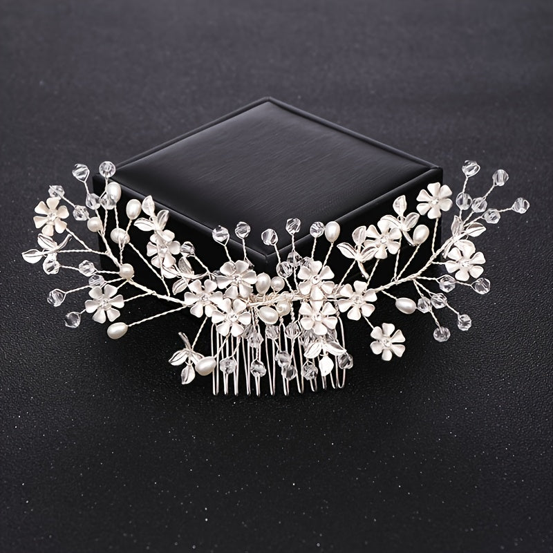 Crystal Flower Bridal Hair Comb Wedding Hair Accessories