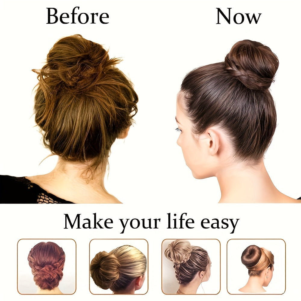 2pcs Hypoallergenic Hair Bun Maker Easy to Use for Updos & Buns