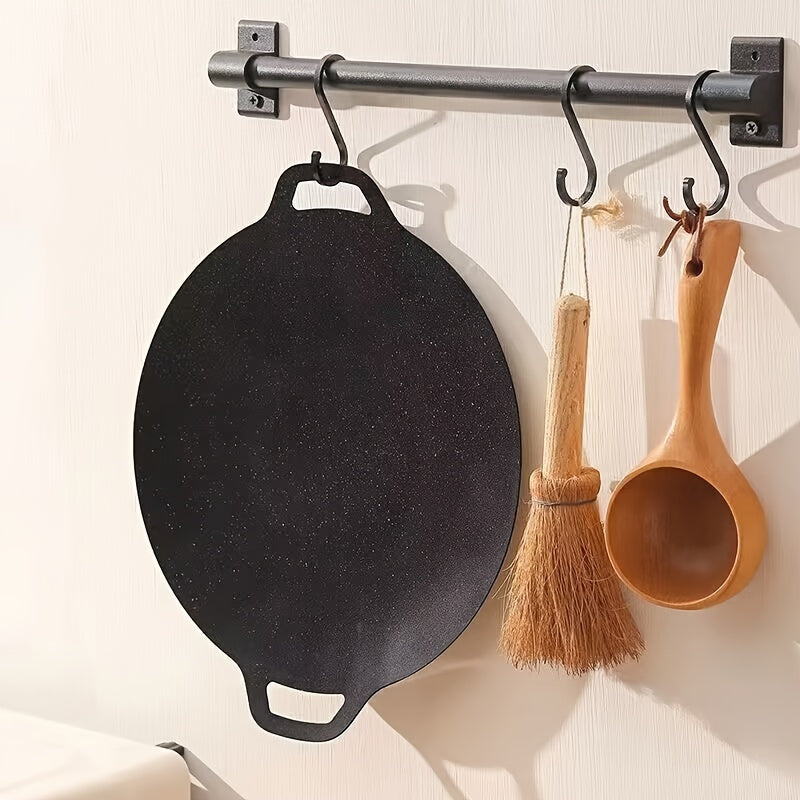 Round Cast Iron Grill Pan for Outdoor Camping and BBQ