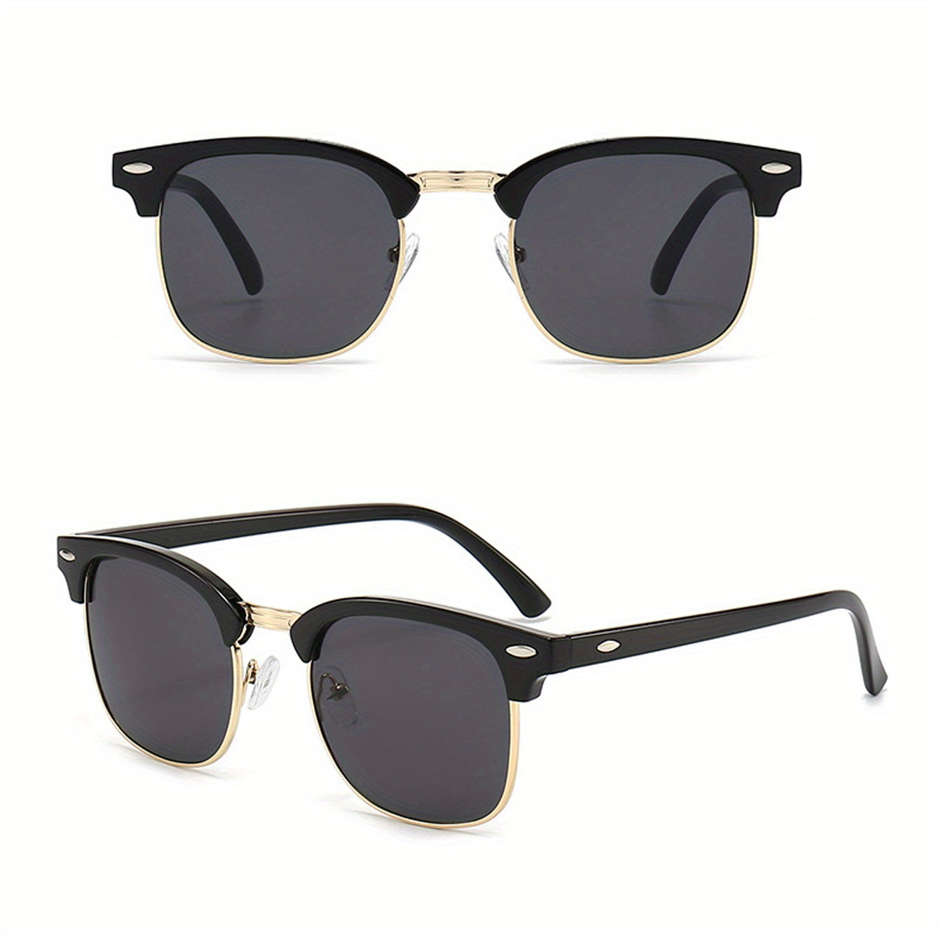 Men's Retro Sunglasses UV Protection Outdoor Beach with Box & Cloth