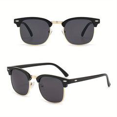 Men's Retro Sunglasses UV Protection Outdoor Beach with Box & Cloth