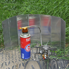 Portable Camp Stove Windscreen with Secure Latch