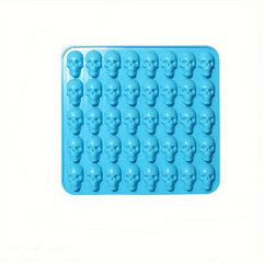 Halloween Skull Chocolate Mold Ice Cube Tray Silicone Kitchen Gadget