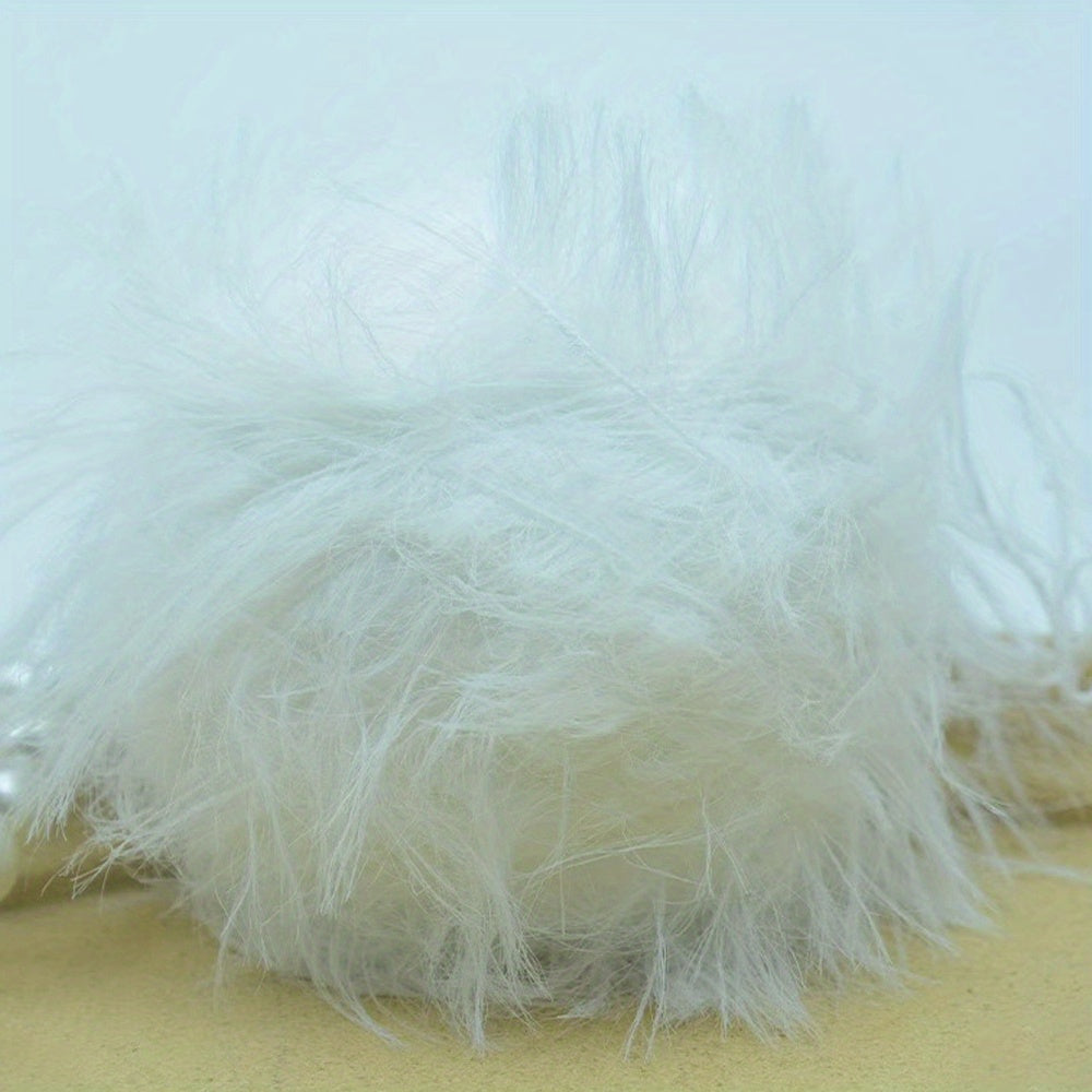Soft Long Hair Mink Fur Hand Knitted DIY Sweater Coat Bag Doll Material Thread