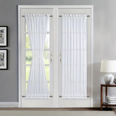 French Door Curtain Semi Transparent Gauze Binding Rope