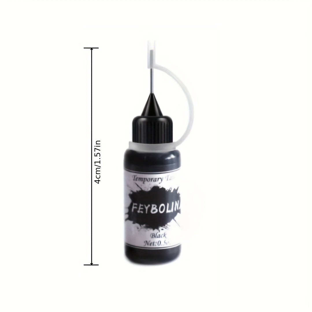 Temporary Tattoo Kit Freehand Ink with 2 Self-Adhesive Stencils