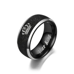 Stainless Steel Couple Crown Ring Set His Queen Her King Engagement Rings