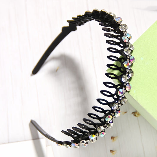 Wave Rhinestone Headbands Women Girls Ladies Hair Hoop