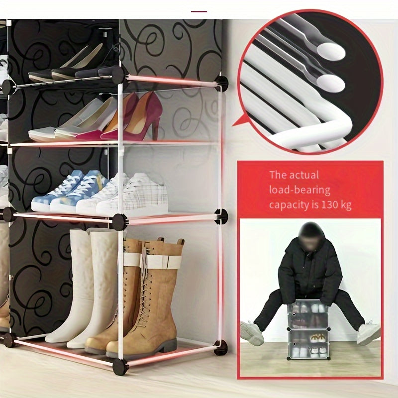 1pc Side Door Shoe Storage Rack Dust Proof Organizer