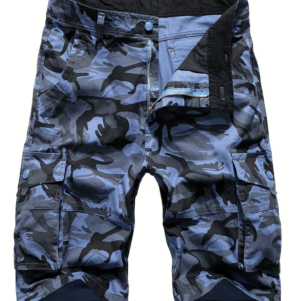 Men's Camo Cargo Shorts With Pockets Street Wear