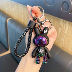 Rabbit Charm Keychain Car Key Case Box Bunny Doll Pendant Key Ring
