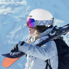 Ski Helmet Shock Resistant Safety ABS Housing EPS Vent Dial Goggles Compatible
