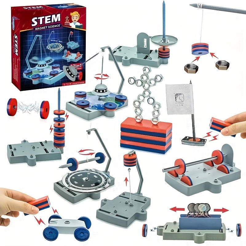 XUEYOUMA Magnetic Science Experiment Set - Anti Gravity, Levitation, 12-in-1 Toy