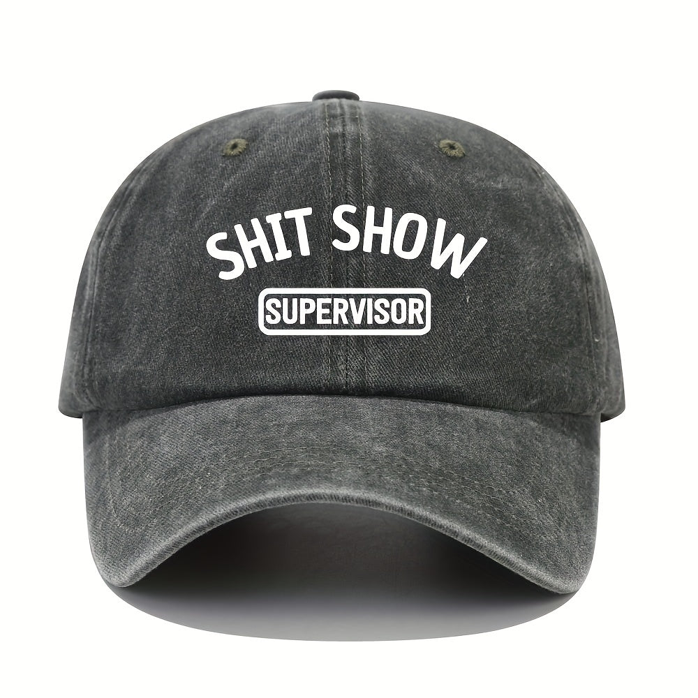 Hip Hop Unisex Baseball Cap Letter Printed Distressed Dad Hat
