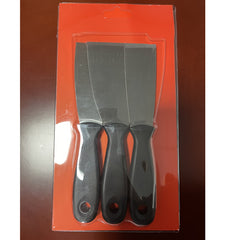 3pc Carbon Steel Putty Set with Shovel Knives & Bubble Shell Packaging