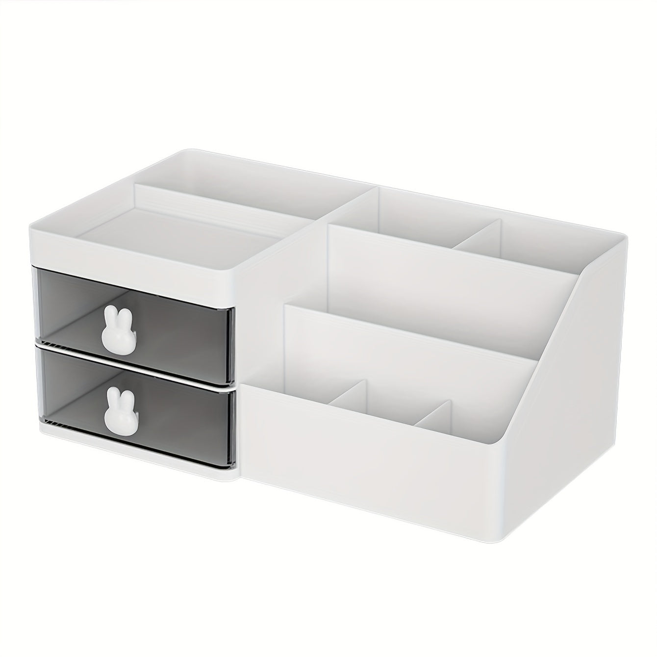 Large Capacity 2-Drawer Makeup Organizer for Vanity and Bathroom