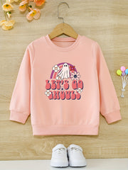 Floral Ghost 'Let's Go Chouls' Girls Sweatshirt