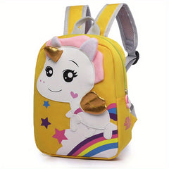 Rainbow Unicorn Pattern Kids Backpack with Air Cushion