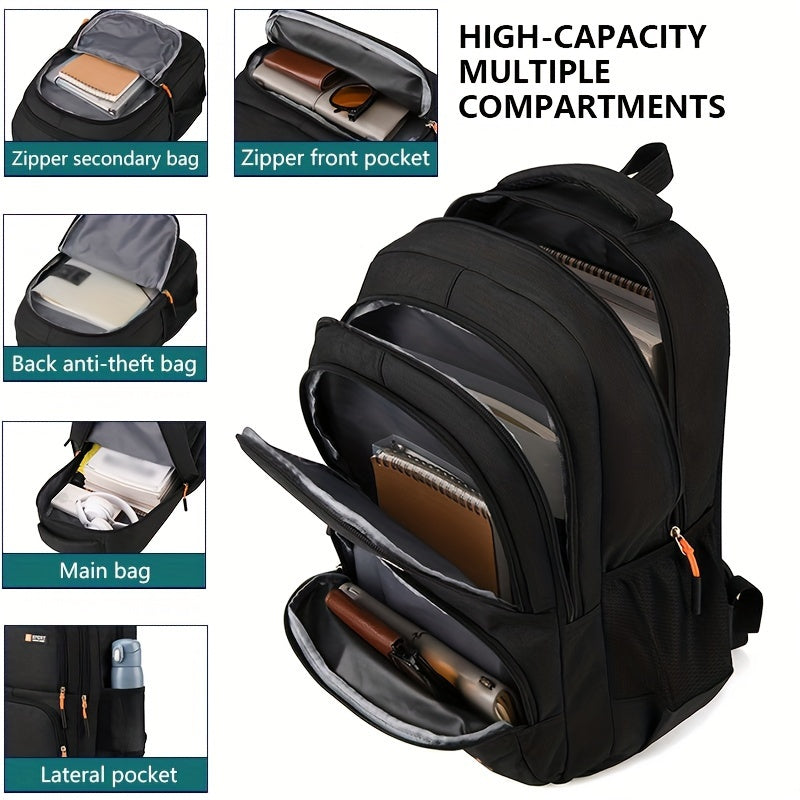 Large Capacity Unisex Backpack Waterproof Commuting Bag for Autumn & Winter