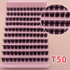110pcs D Curling Lash Extension Clusters, Fluffy Wispy Individual Lashes, 8-16mm