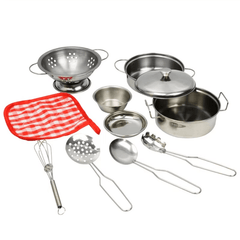 Mini Stainless Steel Kitchen Toys Cooking Utensils Set for Kids