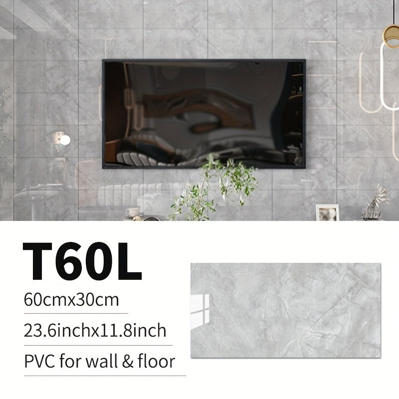 10pcs PVC Marble Floor Stickers Waterproof Bathroom Decals