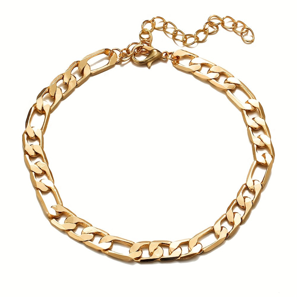 Golden Silvery Beach Anklet